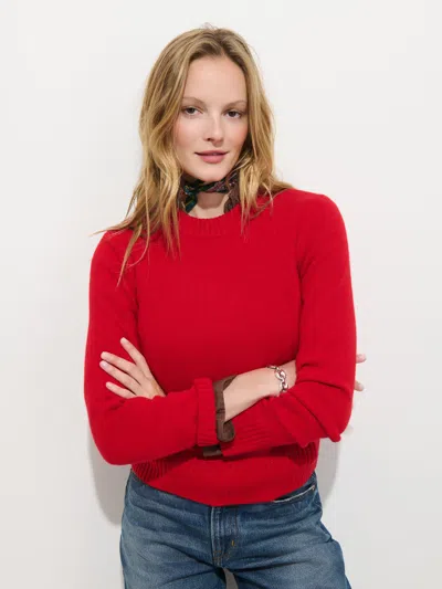 Alex Mill Marais Sweater In Washed Cashmere In Red