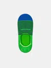 Alex Mill Marcoliani Stripe Invisible Sock In Green/blue