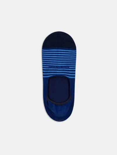 Alex Mill Marcoliani Stripe Invisible Sock In Navy/blue