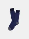 Alex Mill Marcoliani Stripe Sock In Royal Blue/black