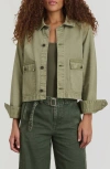 Alex Mill Marfa Crop Herringbone Twill Work Jacket In Vintage Olive