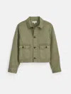 Alex Mill Marfa Work Jacket In Herringbone In Vintage Olive
