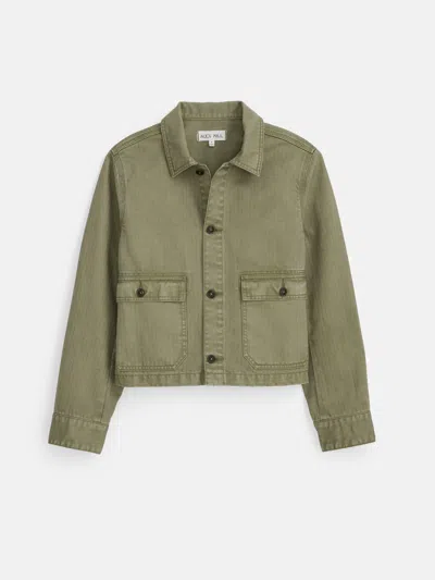 Alex Mill Marfa Work Jacket In Herringbone In Vintage Olive