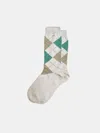 Alex Mill Maria La Rosa Argyle Socks In Natural