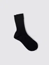 Alex Mill Maria La Rosa Bio Cotton Ribbed Socks In Black