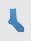 Alex Mill Maria La Rosa Bio Cotton Ribbed Socks In Blue