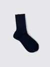 Alex Mill Maria La Rosa Bio Cotton Ribbed Socks In Navy