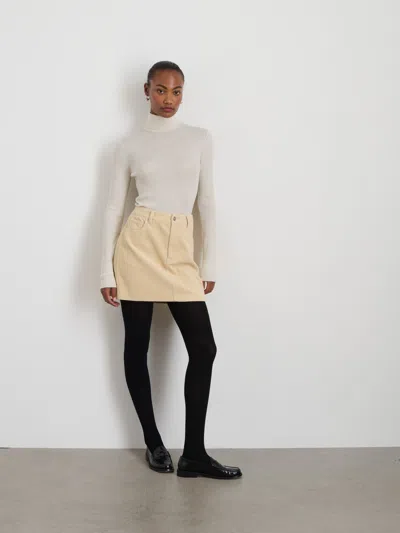 Alex Mill Maria La Rosa Cotton Tights In Black