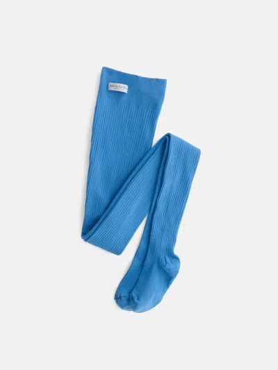 Alex Mill Maria La Rosa Cotton Tights In Blue