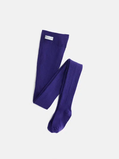Alex Mill Maria La Rosa Cotton Tights In Blue