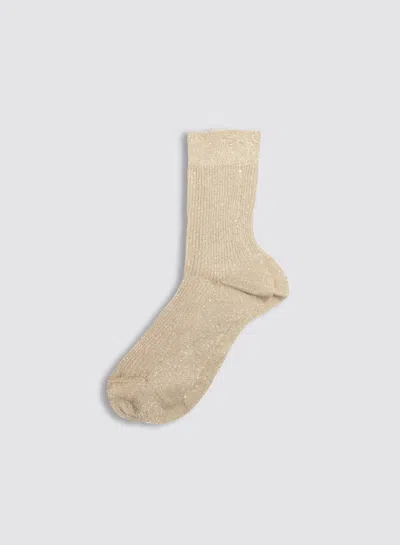 Alex Mill Maria La Rosa Firefly Lurex Socks In Neutral