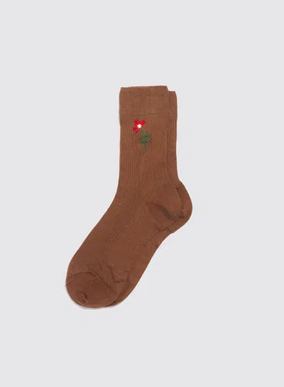 Alex Mill Maria La Rosa Iris Socks In Brown