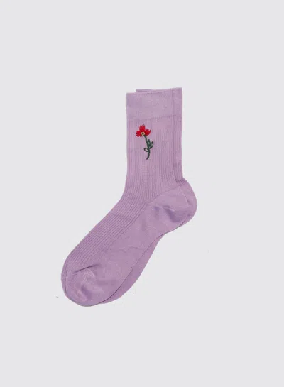 Alex Mill Maria La Rosa Iris Socks In Purple