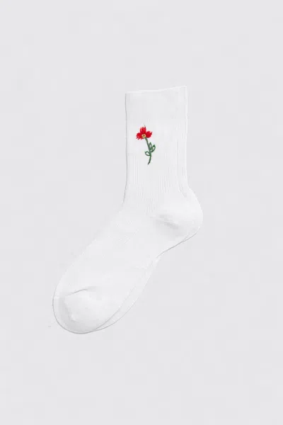 Alex Mill Maria La Rosa Iris Socks In White