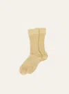 Alex Mill Maria La Rosa Lurex Socks In Gold