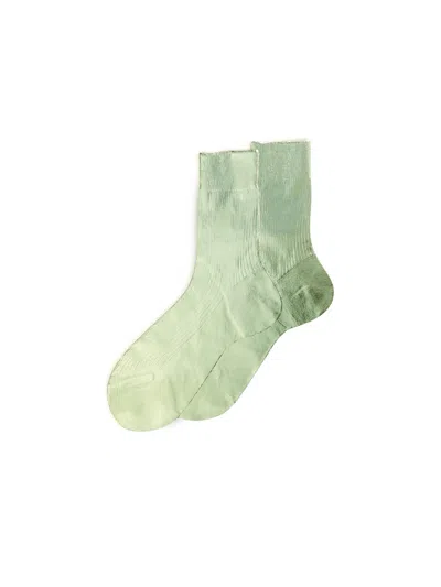 Alex Mill Maria La Rosa Ribbed Laminated Socks