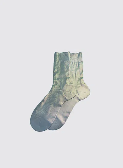 Alex Mill Maria La Rosa Ribbed Laminated Socks In Multi