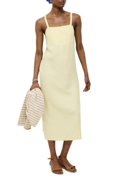 Alex Mill Maria Sleeveless Linen Midi Dress In White