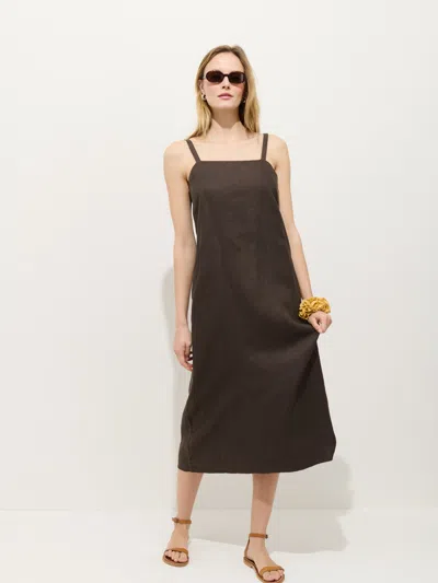 Alex Mill Marie Dress In Linen In Black