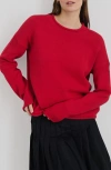 Alex Mill Mariner Roll Edge Cotton Sweater In Red