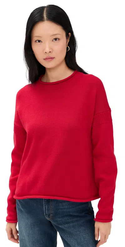 Alex Mill Mariner Rollneck Sweater In Cotton In Red