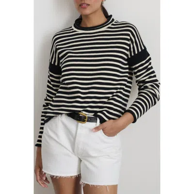 Alex Mill Mariner Stripe Sweater In Black/ Ivory