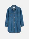 Alex Mill Marissa Shirtdress In Light Weight Denim In Daikanyama Wash
