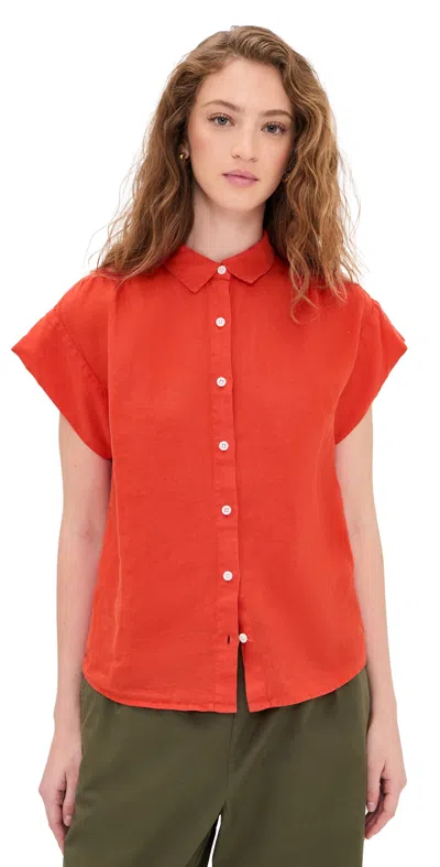 Alex Mill Marlee Shirt In Linen Chili In Red
