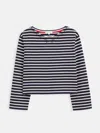 Alex Mill Marseille Boatneck Striped Tee In Cotton In Multi