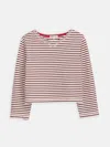 Alex Mill Marseille Boatneck Striped Tee In Cotton In Multi