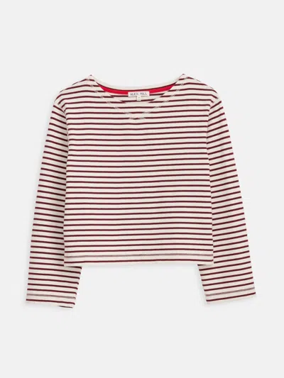 Alex Mill Marseille Boatneck Striped Tee In Cotton In Multi
