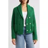 Alex Mill Marseille Double-breasted Ribbed-knit Cardigan In Green
