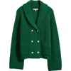 Alex Mill Marseille Double Breasted Cardigan In Verdant Green