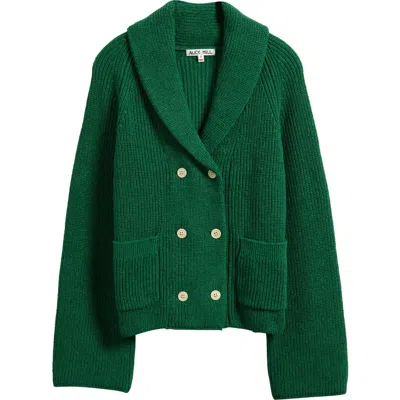 Alex Mill Marseille Double Breasted Cardigan In Verdant Green