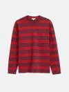 Alex Mill Matt Striped Tee In Red