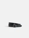 Alex Mill Maximum Henry Albert Slim Square Belt In Black