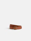 Alex Mill Maximum Henry Albert Slim Square Belt In Brown