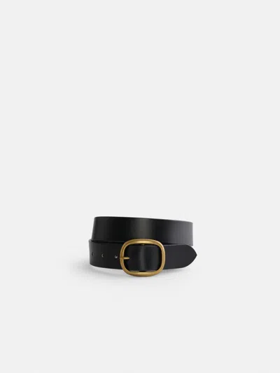 Alex Mill Maximum Henry Wide Oval Belt In Black