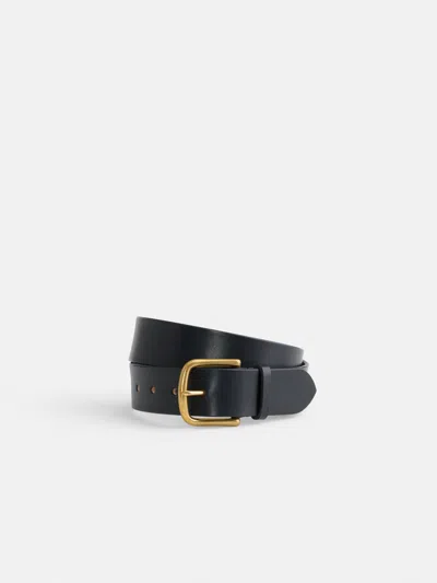 Alex Mill Maximum Henry Wide Standard Belt In Black