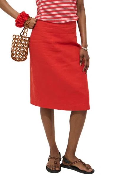 Alex Mill Maya Linen Pencil Skirt Chili In Red