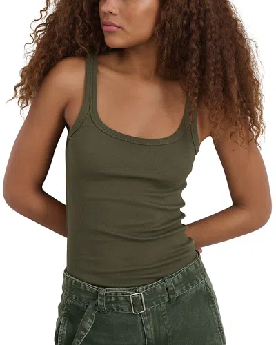 Alex Mill Mckenna Slim Fit Ribbed Tank In Green