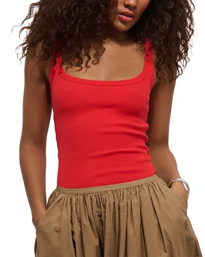 Alex Mill Mckenna Slim Fit Ribbed Tank In Red