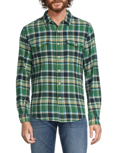 Alex Mill Frontier Checked Cotton-flannel Shirt In Green