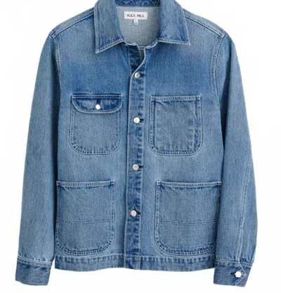 Alex Mill Work Jacket In Vintage Wash Denim Vintage Wash