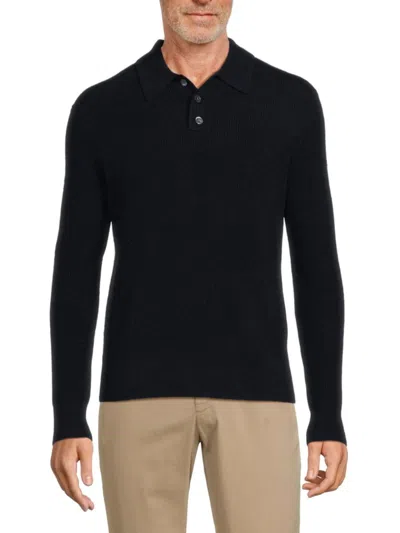 Alex Mill Men's Long Sleeve Cashmere Sweater Polo In Navy