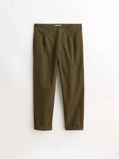 Alex Mill Men's Pleated Pants In Military Olive In Multi