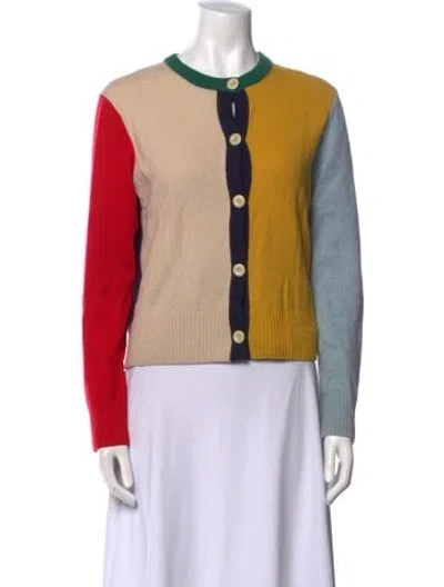 Pre-owned Alex Mill Merino Wool Colorblock Pattern Sweater In Blue