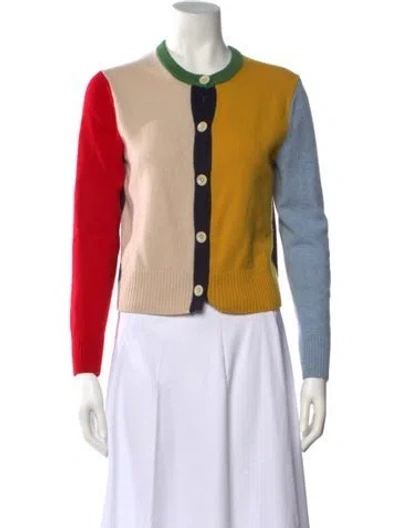 Pre-owned Alex Mill Merino Wool Colorblock Pattern Sweater In Blue