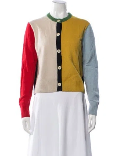 Pre-owned Alex Mill Merino Wool Colorblock Pattern Sweater In Blue