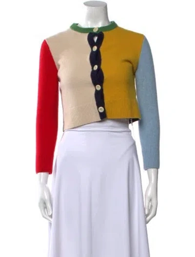 Pre-owned Alex Mill Merino Wool Colorblock Pattern Sweater In Neutral